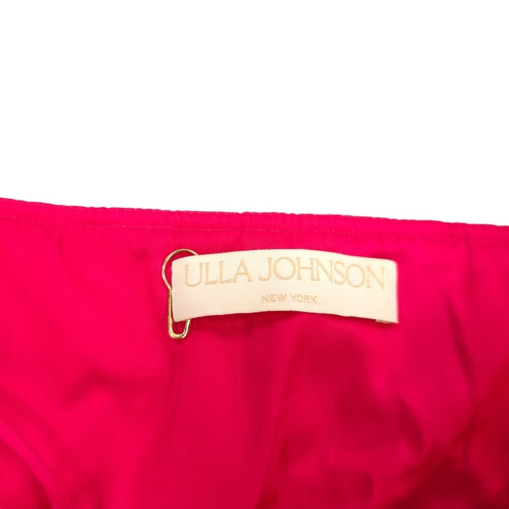 Ulla Johnson Midi Dress Orla Satin Pleated Sleeveless Hot Pink New No Tags - Picture 9 of 15